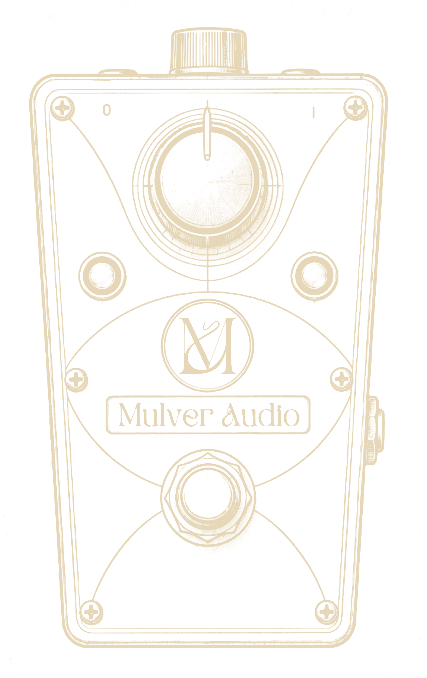 Technical line drawing of the StrangeBastard pedal